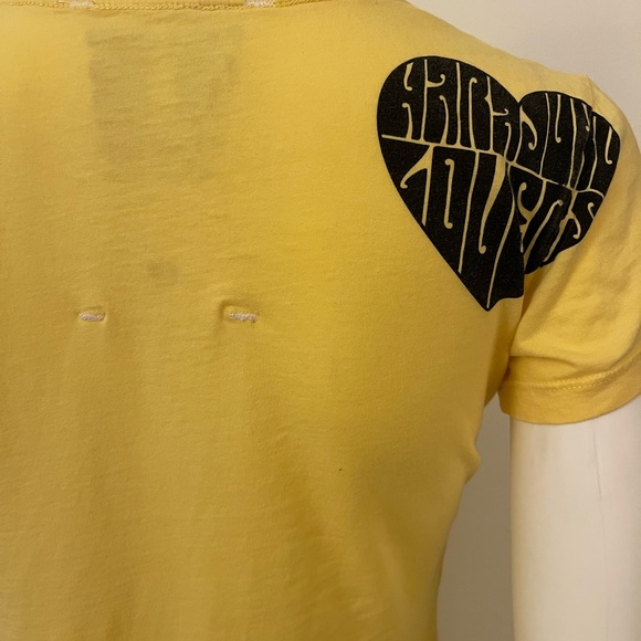 Harajuku Lovers Yellow Graphic Tee Vintage 2000 - Picture 9 of 12